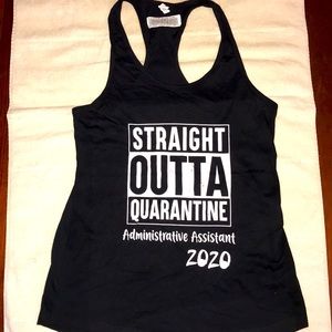 Women’s Racerback Tank STRAIGHT OUTTA QUARANTINE